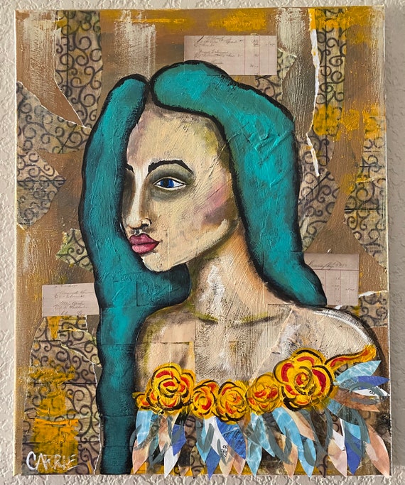 Cirque - acrylic mixed media painting on canvas
