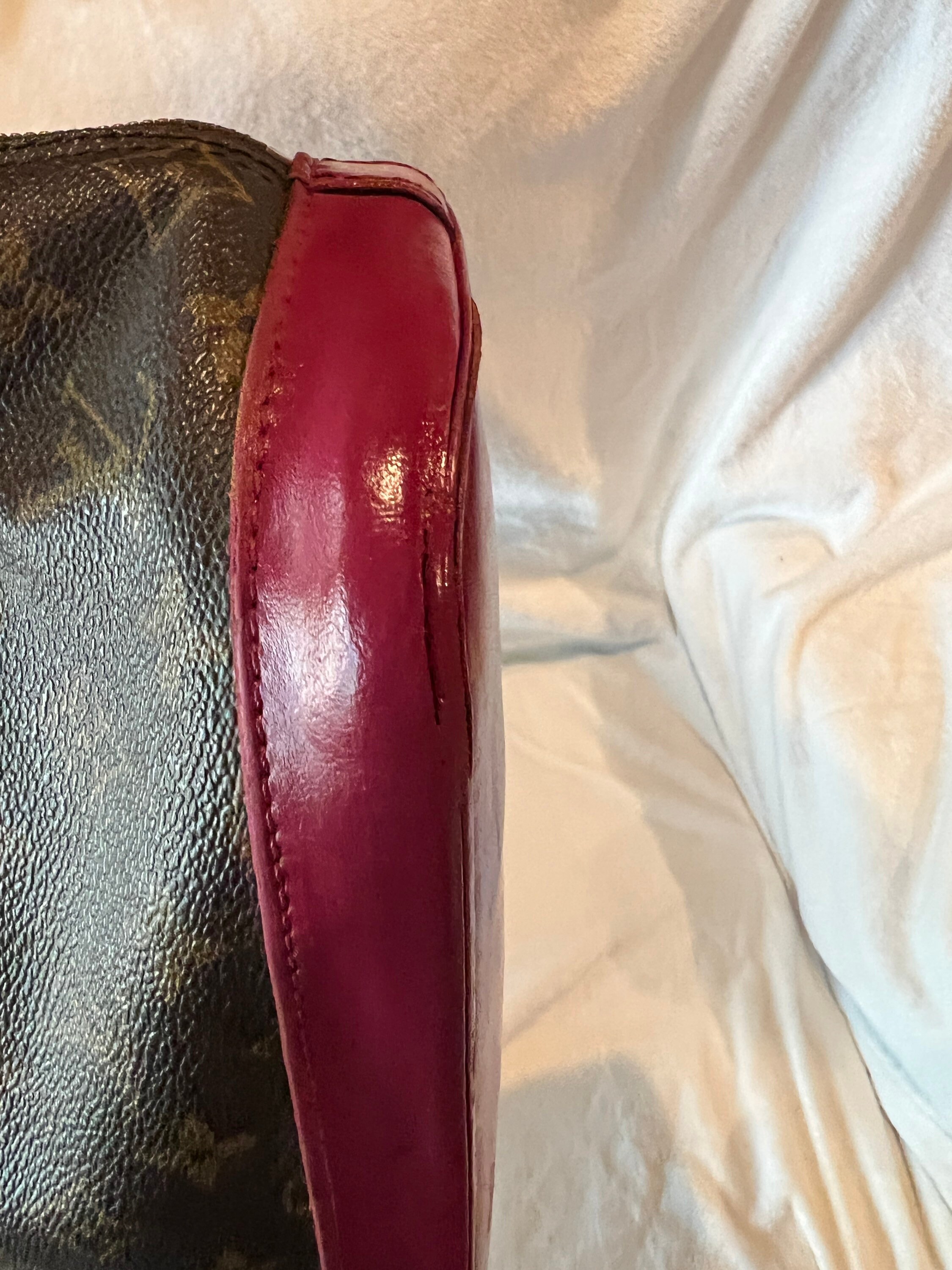 Vintage Designer Bag With Hand Painted Cherry Blossoms