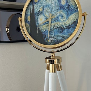 Van Gogh Standuhr Skulptur Uhr Kunst Gemälde Sternennacht Dekoration Bodenuhr Classic Vincent Mona Lisa Picasso Wanduhr Stativ Deko Haus Uhr Bild 2