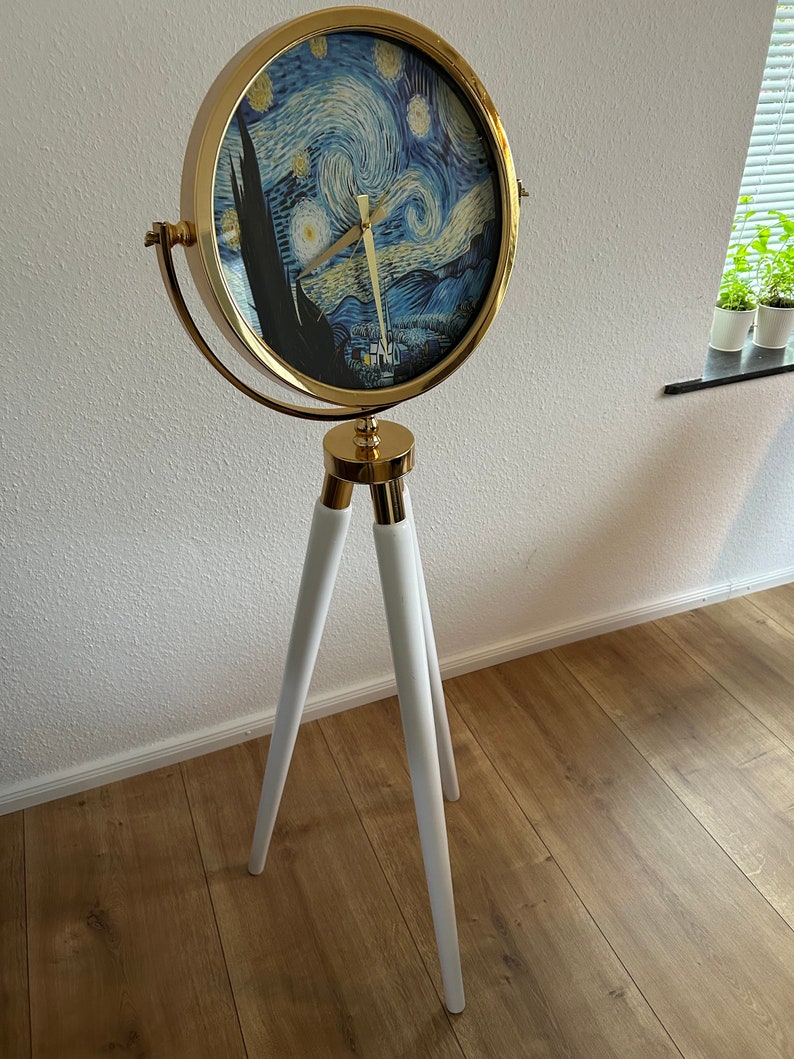 Van Gogh Standuhr Skulptur Uhr Kunst Gemälde Sternennacht Dekoration Bodenuhr Classic Vincent Mona Lisa Picasso Wanduhr Stativ Deko Haus Uhr Bild 9