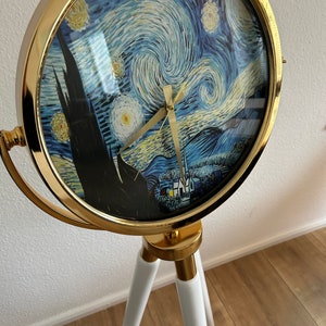 Van Gogh Standuhr Skulptur Uhr Kunst Gemälde Sternennacht Dekoration Bodenuhr Classic Vincent Mona Lisa Picasso Wanduhr Stativ Deko Haus Uhr Bild 6