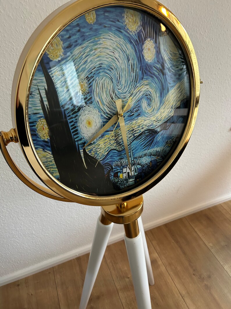 Van Gogh Standuhr Skulptur Uhr Kunst Gemälde Sternennacht Dekoration Bodenuhr Classic Vincent Mona Lisa Picasso Wanduhr Stativ Deko Haus Uhr Bild 6