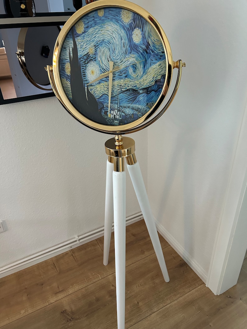 Van Gogh Standuhr Skulptur Uhr Kunst Gemälde Sternennacht Dekoration Bodenuhr Classic Vincent Mona Lisa Picasso Wanduhr Stativ Deko Haus Uhr Bild 7