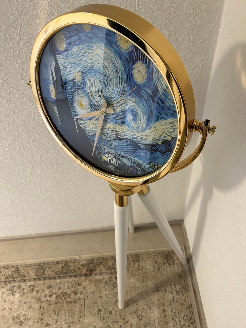 Van Gogh Standuhr Skulptur Uhr Kunst Gemälde Sternennacht Dekoration Bodenuhr Classic Vincent Mona Lisa Picasso Wanduhr Stativ Deko Haus Uhr Bild 5