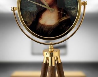 Mona Lisa Standuhr Da Vinci Uhr Kunst Gemälde Dekoration Bodenuhr Classic Vincent Wanduhr Stativ Deko Haus Uhr Skulptur Geschenk Idee Museum