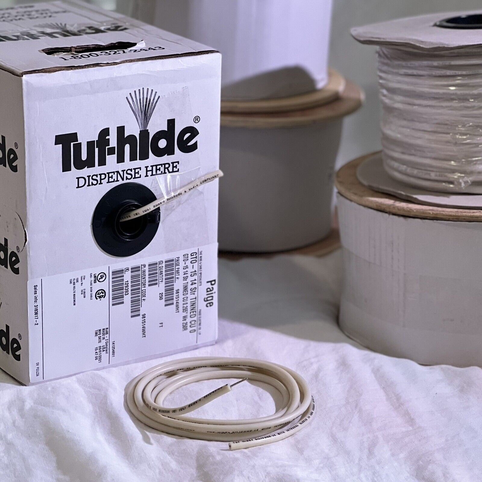 GTO-15 Paige Tuf-hide Silicone Cable 14 AWG High Voltage