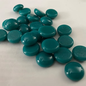 13mm - 1/2” Glass Nuggets, COE96, Opal Peacock Green