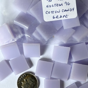 1/2” glass mosaic tile COE96 Cotton Candy Grape