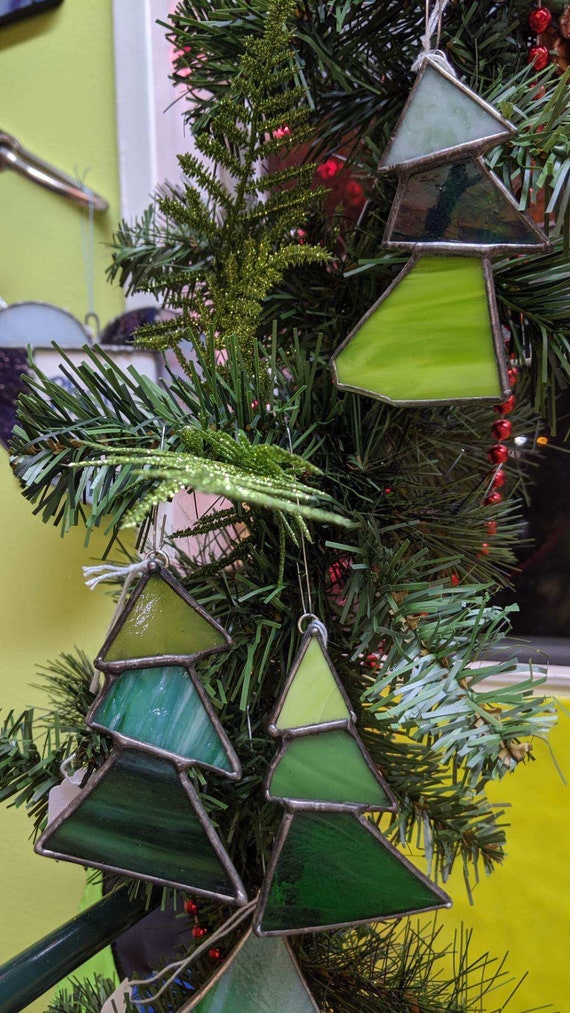 ステンドグラスのクリスマスミニツリー ステンドグラスのクリスマスツリー、ミニツリー - Etsy 日本