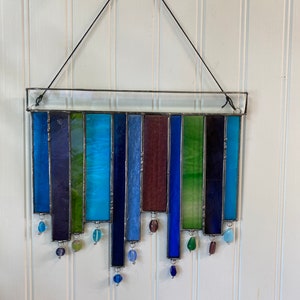 Stained glass window - multi colored strips
