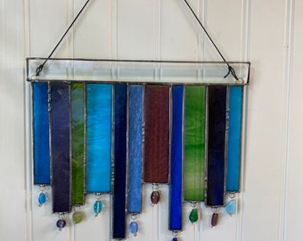 Stained glass window - multi colored strips