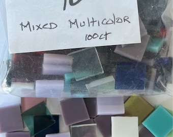 Mosaico in vetro da 1/2” COE96 Multicolore Misto (100 pezzi)