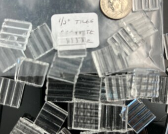 1/2” mosaic glass tile clear Aerolite