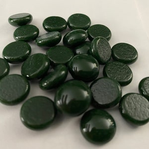 13mm - 1/2” Glass Nuggets, COE96, Dark Green Opal
