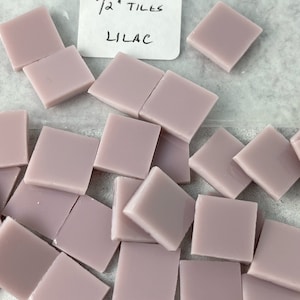 1/2” opaque lilac stained glass tiles