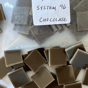 1/2” glass mosaic tile COE96 Chocolate