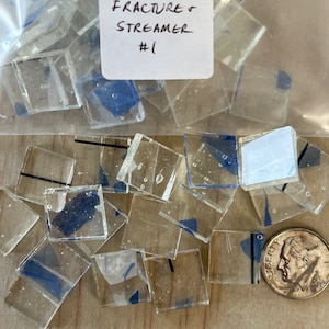 1/2” glass mosaic tile Fracture Streamer #1