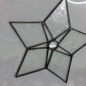 Stained glass snowflake | ready to ship | winter suncatcher
