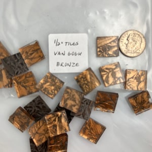 1/2” mosaic glass Van Gogh Bronze