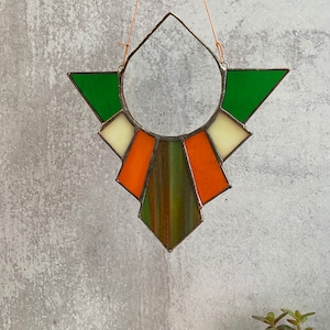 Stained Glass Art Deco Inspired Window Hanging