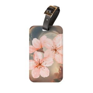 Floral Luggage Tag, Personalized Travel Accessory, Vacation Gift, Flower Design ID Tag, Unique Baggage Identifier, Suitcase Label, [...]