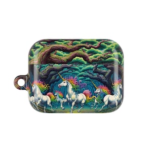 Fantasy Unicorn AirPod Case - Whimsical Charging Cover, Cute Gift for Teens, Magic Vibes, Rainbow Design, Perfect for Birthdays