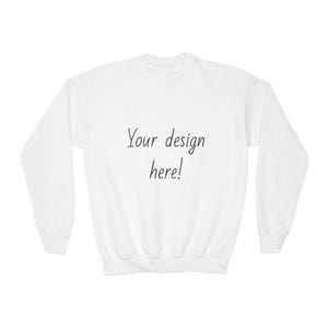 Custom Youth Crewneck Sweatshirt, Cozy Gift for Teens, Personalized Pullover, Unisex Style, Ideal for Birthdays, Holiday Apparel