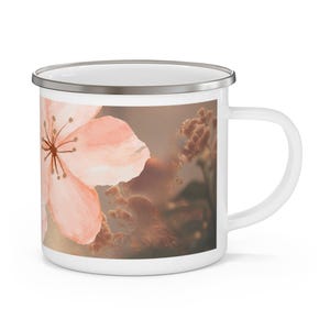 Floral Enamel Camping Mug - Perfect for Outdoor Lovers, Nature Enthusiasts, Gifts, Campfire Moments, Travel Essentials