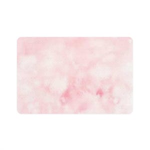 May include: A soft, pink watercolor background with a subtle marbled effect. The background is a light pink with white and darker pink swirls.