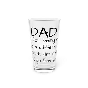 DAD Pint Glass, 16oz