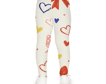 Handgetekende harten en strikken kinderlegging | Valentijnspatroon