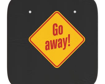 Go Away! Car Sun Shades - Fun Vehicle Accessories, Summer Heat Protection, Decorative Car Shades, Car Window Cover