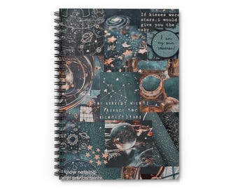 Quaderno a spirale Cosmic Dreams - Righe, perfetto per tenere un diario, regalo per osservatori delle stelle, astronomi, regalo di compleanno, materiale per lo studio