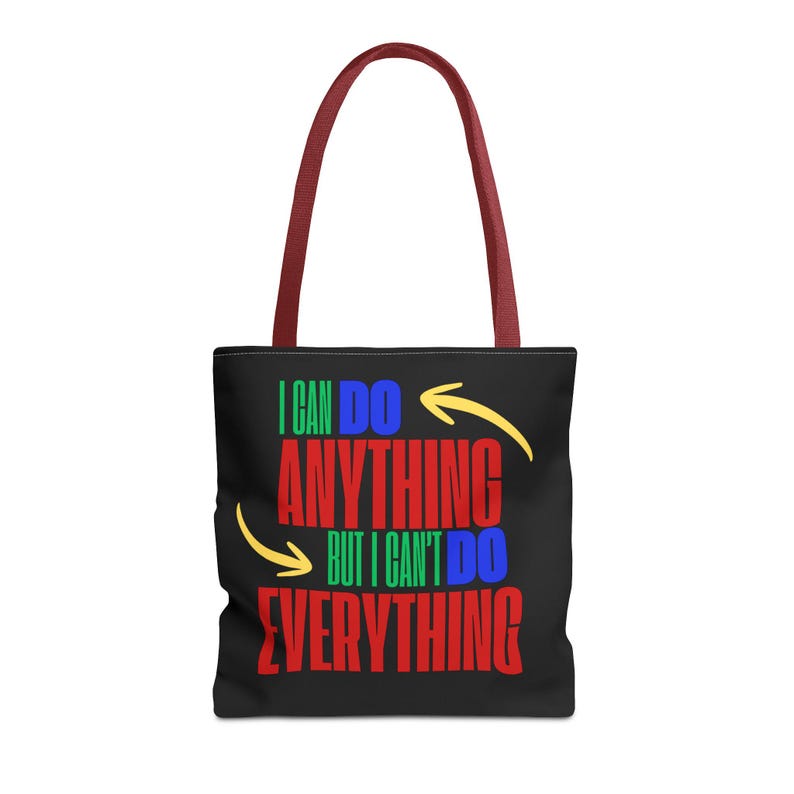 Bolsa de mano motivacional con estampado vibrante, regalo para estudiantes imagen 5
