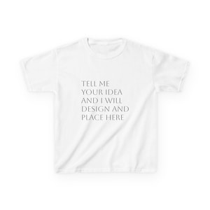 Custom Kids Heavy Cotton™ Tee - Personalized Shirt Design for Children, Customizable Youth T-Shirt, Kids Graphic Tee, Child&#39;s Artwork