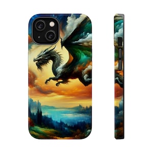 Fantasy Dragon Magnetic Tough Case - Durable Phone Cover for Dragon Lovers, Gifts for Gamers, Unique Art Phone Accessories, Protection Case