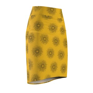 Sunshine Pencil Skirt, Women's Fashion, Floral Printed Skirt, Summer Clothing, Boho Chic Apparel image 2
