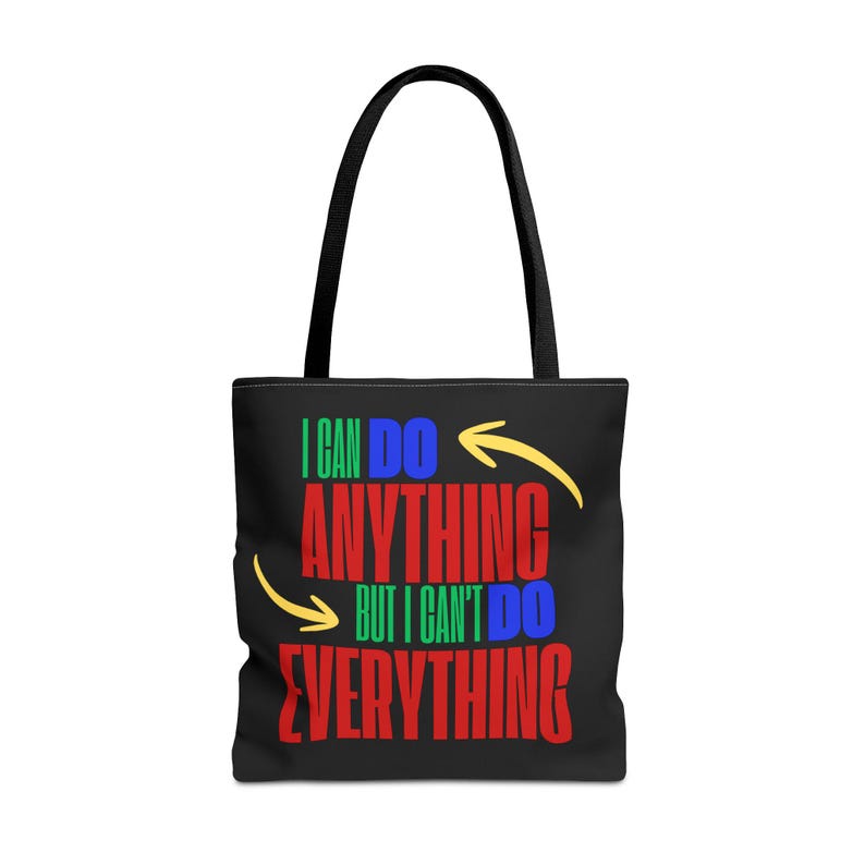 Bolsa de mano motivacional con estampado vibrante, regalo para estudiantes imagen 3