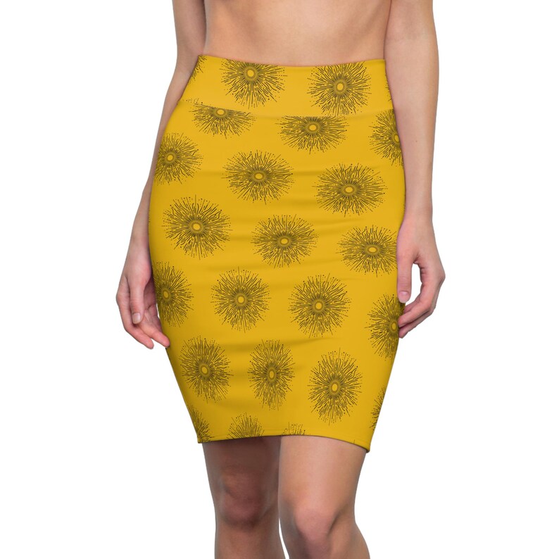 Sunshine Pencil Skirt, Women's Fashion, Floral Printed Skirt, Summer Clothing, Boho Chic Apparel image 4