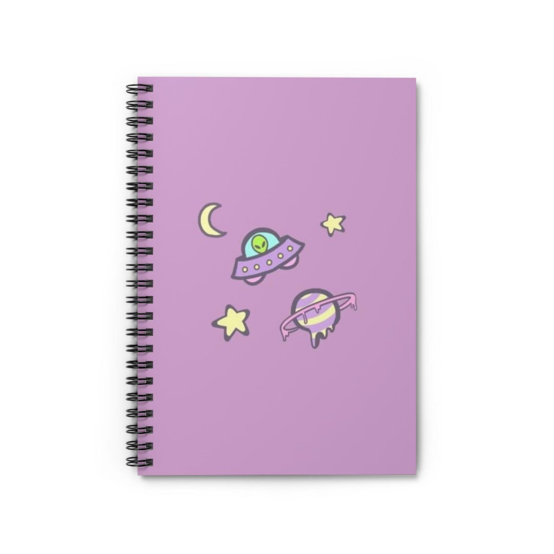 Cute Alien Spiral Notebook - Ruled Lines, Perfect for Students ...