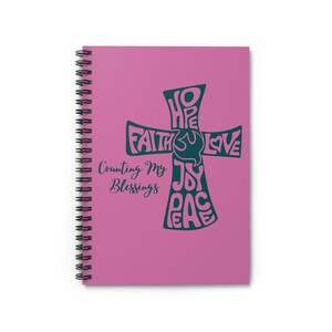 Christliches Dankbarkeits-Tagebuch, inspirierendes Spiral-Notizbuch, Glaube ausgeschlossen Linie Tagebuch, religiöse Schrift Gebetsplaner, personalisierte Bibel