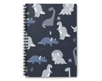 Dinosaur Spiral Notebook - Cute Dino Design, Perfect Gift for Kids, Journal for School, Stationery, Back to School