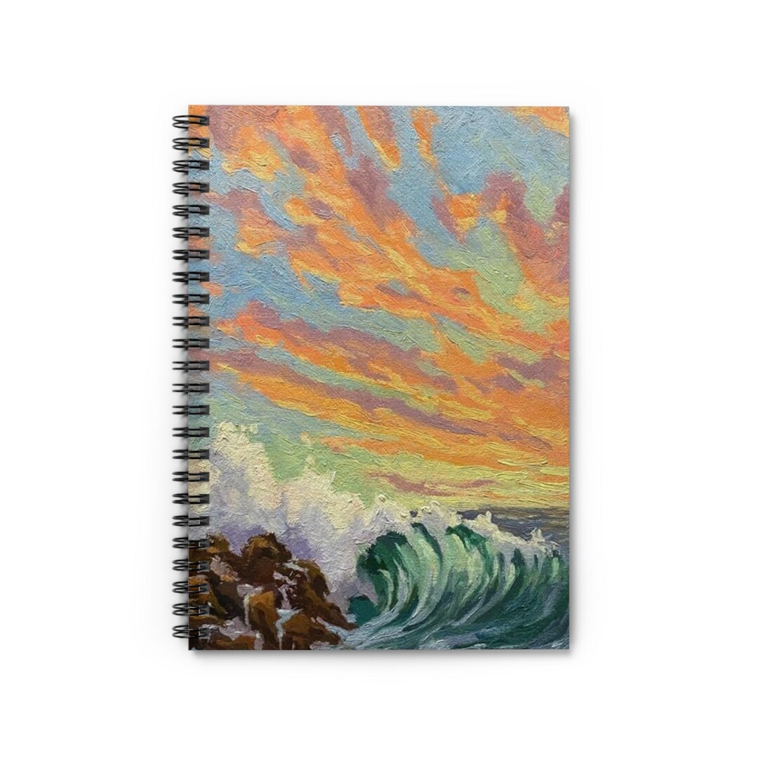 Ocean Sunset Spiral Notebook - Ruled Lines | Dreamy Journal for Artists ...