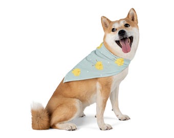 Cute Chick Pattern Pet Bandana, Easter Dog Scarf, Spring Accessory, Gift for Dog Lovers, Pet Fashion