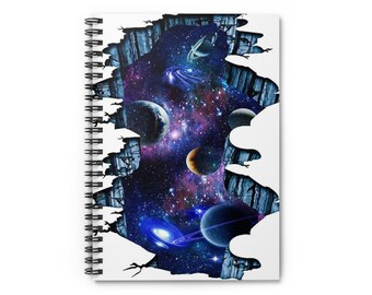 Cosmic Spiral Notebook - Ruled Lines, Galaxy Journal, Space Lover Gift, Astronaut Stationery, Ideal for School & Notes, Science Fiction