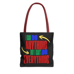 Bolsa de mano motivacional con estampado vibrante, regalo para estudiantes imagen 4