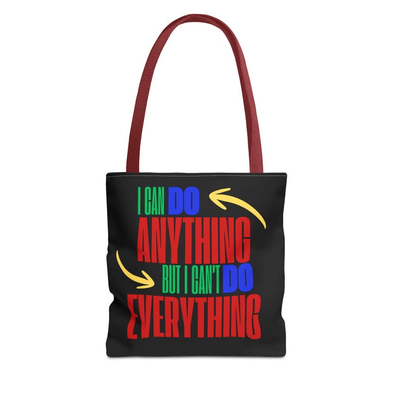 Bolsa de mano motivacional con estampado vibrante, regalo para estudiantes imagen 4