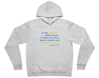 Sudadera con capucha y cita inspiradora: jersey unisex de mezcla de algodón