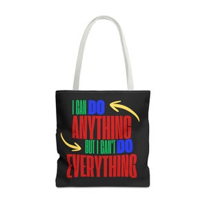 Bolsa de mano motivacional con estampado vibrante, regalo para estudiantes imagen 9