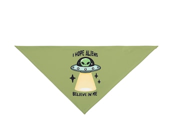 Alien Believer Haustier-Bandana, niedliches Hundezubehör für Hundeliebhaber, Haustierkostüm, Geschenk für Haustierbesitzer, Alien-Liebhabergeschenk